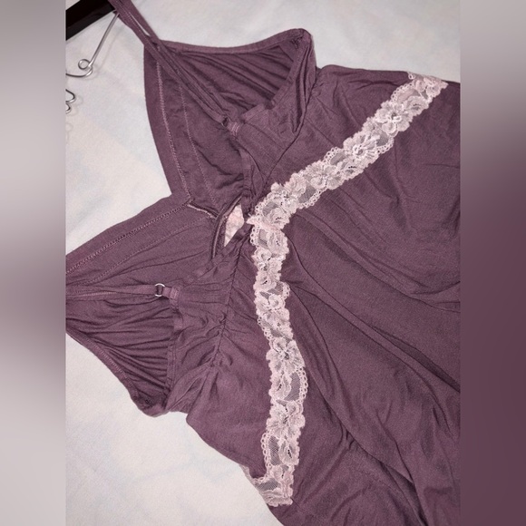 Victoria's Secret Purple Lace Trim Chemise - Picture 4 of 4